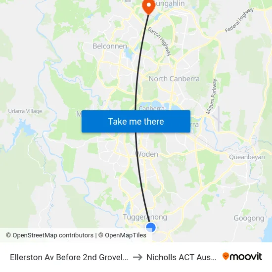 Ellerston Av Before 2nd Groveland Cr to Nicholls ACT Australia map
