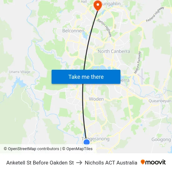 Anketell St Before Oakden St to Nicholls ACT Australia map