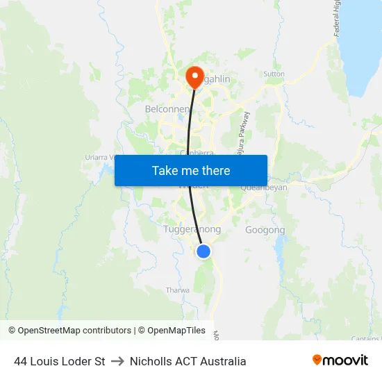 44 Louis Loder St to Nicholls ACT Australia map