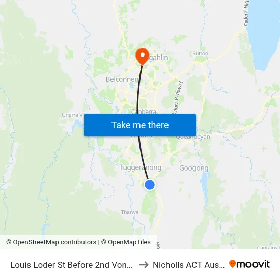 Louis Loder St Before 2nd Vonwiller Cr to Nicholls ACT Australia map