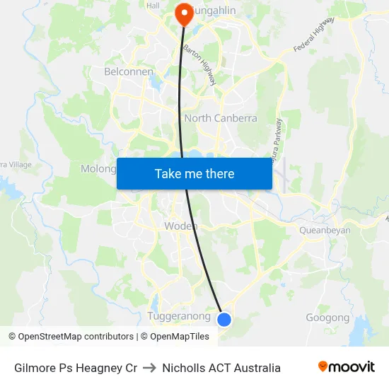 Gilmore Ps Heagney Cr to Nicholls ACT Australia map