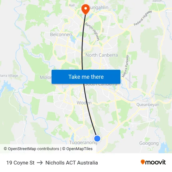19 Coyne St to Nicholls ACT Australia map