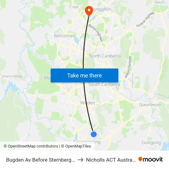 Bugden Av Before Sternberg Cr to Nicholls ACT Australia map