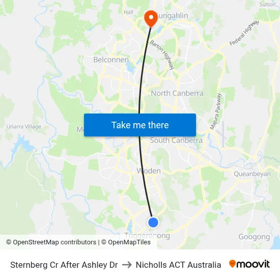 Sternberg Cr After Ashley Dr to Nicholls ACT Australia map