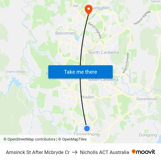 Amsinck St After Mcbryde Cr to Nicholls ACT Australia map