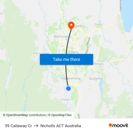 39 Callaway Cr to Nicholls ACT Australia map