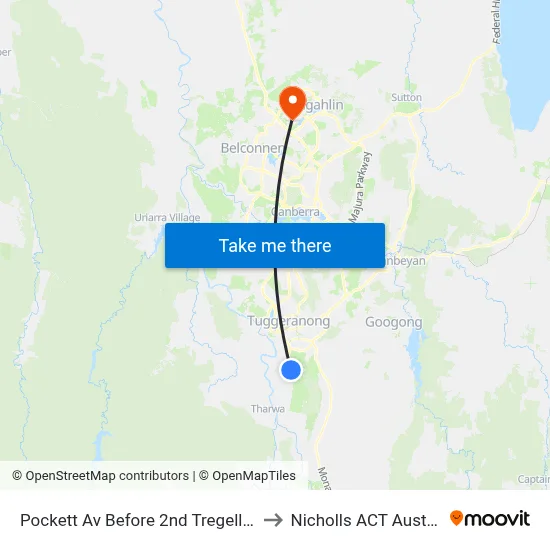 Pockett Av Before 2nd Tregellas Cr to Nicholls ACT Australia map