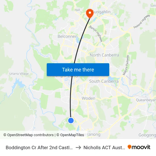 Boddington Cr After 2nd Castley Cct to Nicholls ACT Australia map