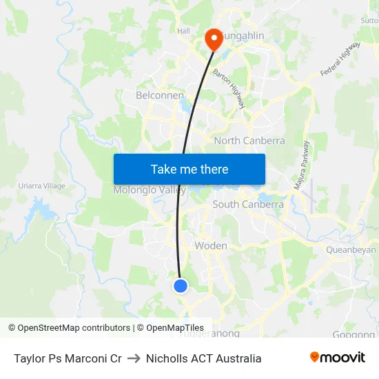 Taylor Ps Marconi Cr to Nicholls ACT Australia map