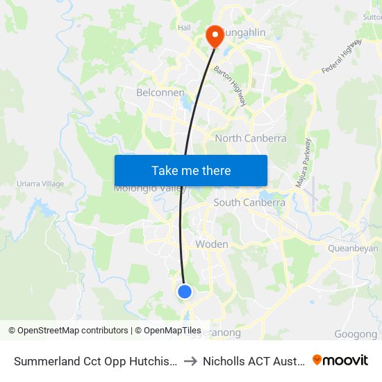 Summerland Cct Opp Hutchison Cr to Nicholls ACT Australia map