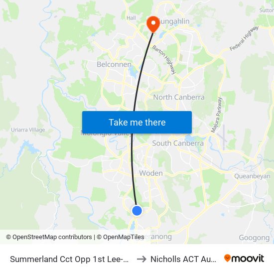 Summerland Cct Opp 1st Lee-Steere Cr to Nicholls ACT Australia map