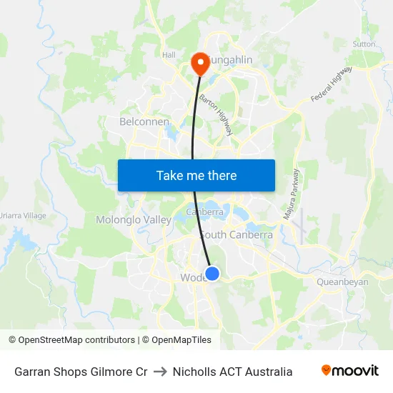 Garran Shops Gilmore Cr to Nicholls ACT Australia map