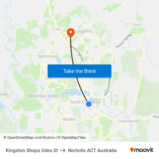 Kingston Shops Giles St to Nicholls ACT Australia map