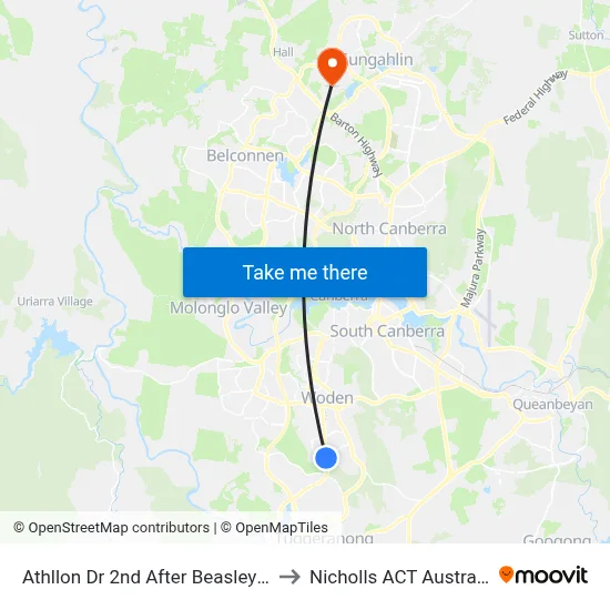 Athllon Dr 2nd After Beasley St to Nicholls ACT Australia map