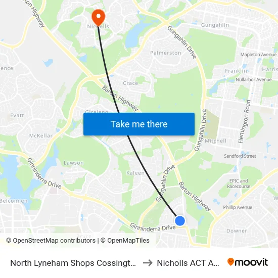 North Lyneham Shops Cossington Smith Cr to Nicholls ACT Australia map