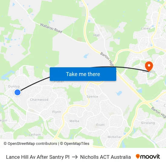 Lance Hill Av After Santry Pl to Nicholls ACT Australia map