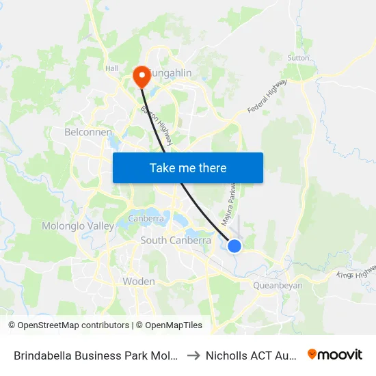 Brindabella Business Park Molonglo Dr to Nicholls ACT Australia map