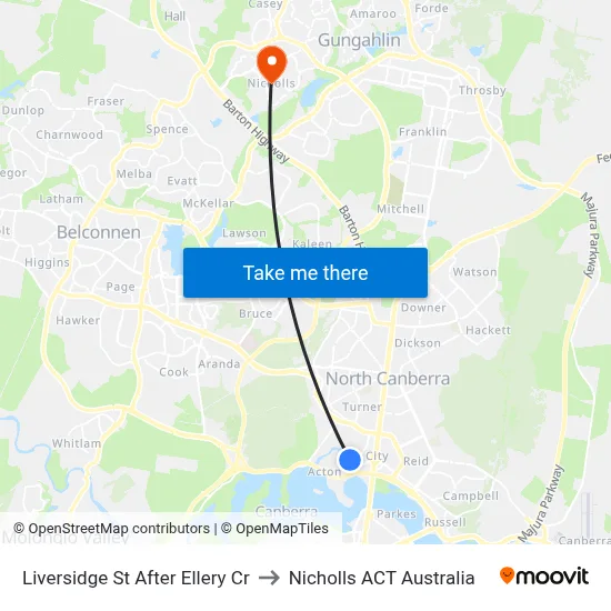 Liversidge St After Ellery Cr to Nicholls ACT Australia map