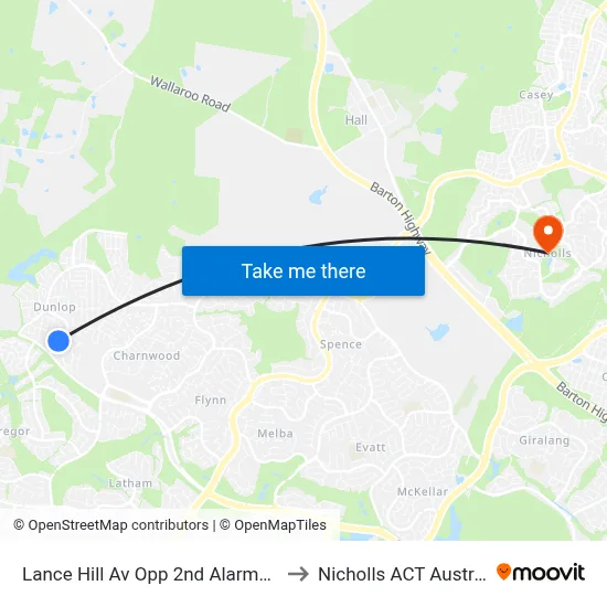 Lance Hill Av Opp 2nd Alarmon Cr to Nicholls ACT Australia map