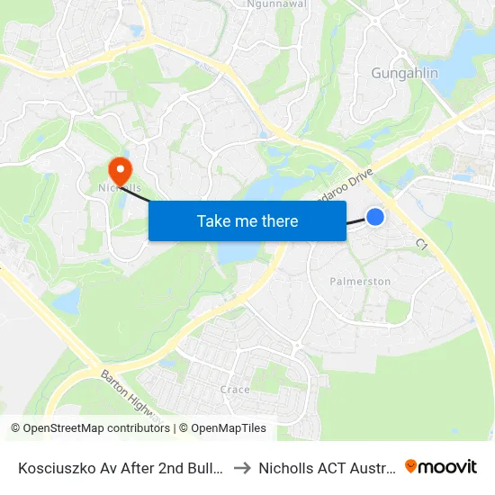 Kosciuszko Av After 2nd Buller Cr to Nicholls ACT Australia map