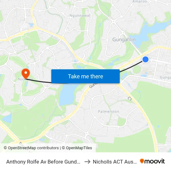 Anthony Rolfe Av Before Gundaroo Rd to Nicholls ACT Australia map
