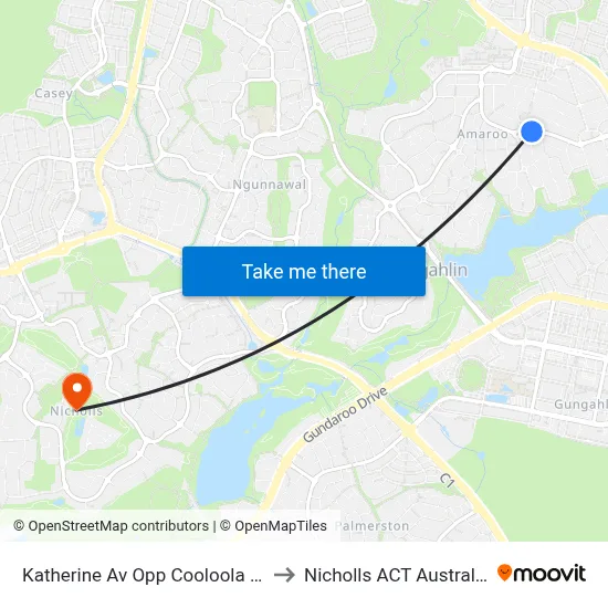 Katherine Av Opp Cooloola St to Nicholls ACT Australia map