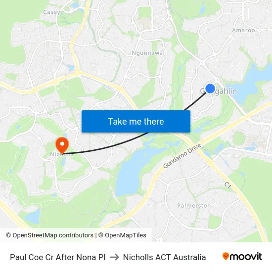 Paul Coe Cr After Nona Pl to Nicholls ACT Australia map