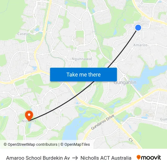 Amaroo School Burdekin Av to Nicholls ACT Australia map