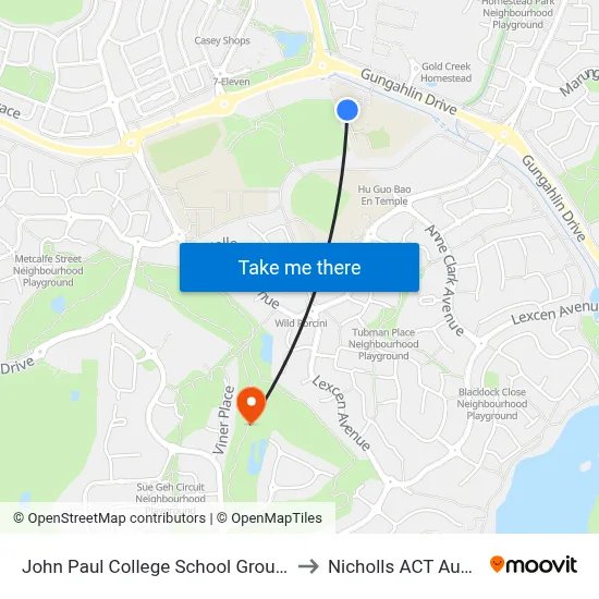 John Paul College School Grounds Sso to Nicholls ACT Australia map