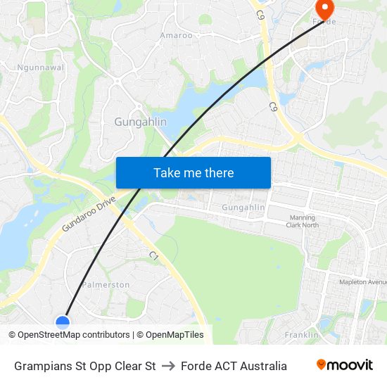 Grampians St Opp Clear St to Forde ACT Australia map