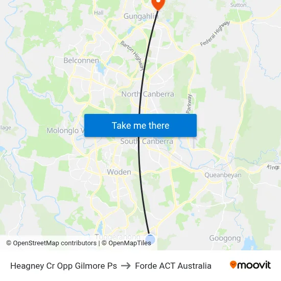Heagney Cr Opp Gilmore Ps to Forde ACT Australia map