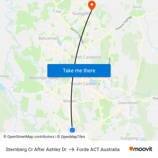 Sternberg Cr After Ashley Dr to Forde ACT Australia map