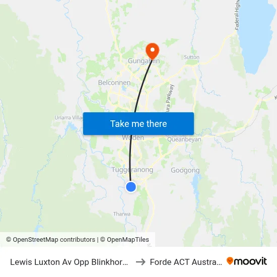 Lewis Luxton Av Opp Blinkhorn Pl to Forde ACT Australia map