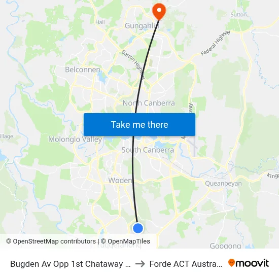 Bugden Av Opp 1st Chataway Cr to Forde ACT Australia map