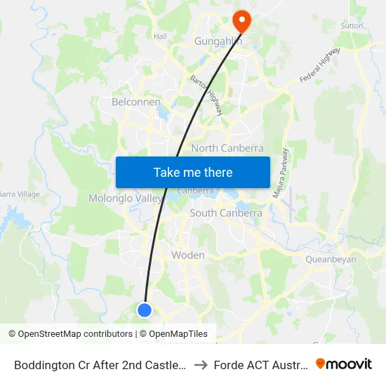 Boddington Cr After 2nd Castley Cct to Forde ACT Australia map