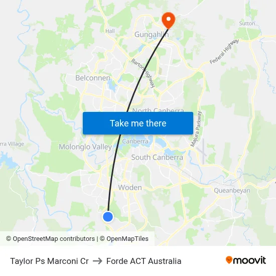 Taylor Ps Marconi Cr to Forde ACT Australia map