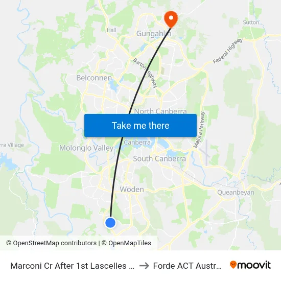 Marconi Cr After 1st Lascelles Cct to Forde ACT Australia map