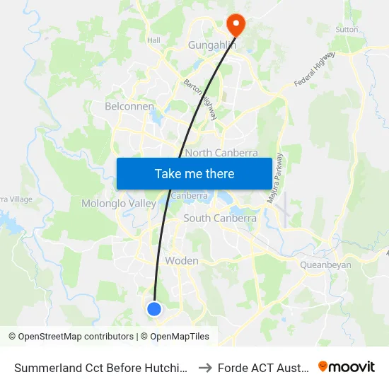 Summerland Cct Before Hutchison Cr to Forde ACT Australia map