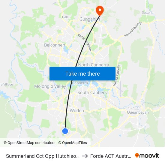 Summerland Cct Opp Hutchison Cr to Forde ACT Australia map