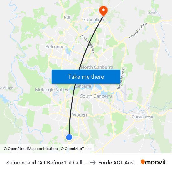 Summerland Cct Before 1st Gallagher St to Forde ACT Australia map