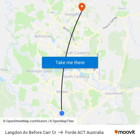 Langdon Av Before Carr Cr to Forde ACT Australia map