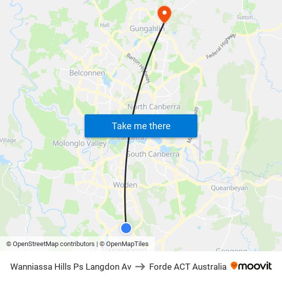 Wanniassa Hills Ps Langdon Av to Forde ACT Australia map