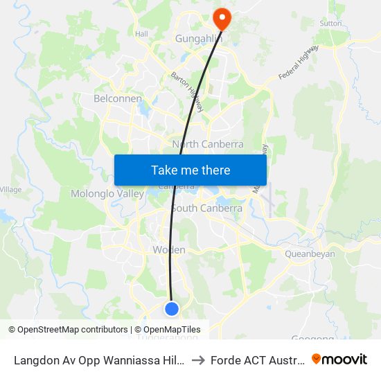 Langdon Av Opp Wanniassa Hills Ps to Forde ACT Australia map