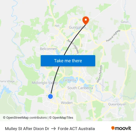 Mulley St After Dixon Dr to Forde ACT Australia map