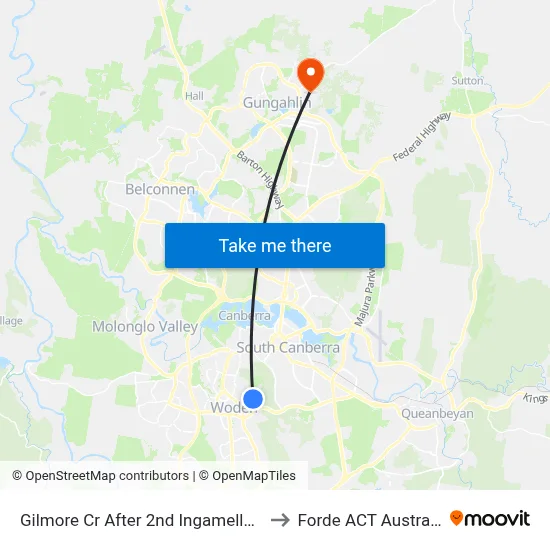 Gilmore Cr After 2nd Ingamells St to Forde ACT Australia map
