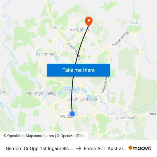 Gilmore Cr Opp 1st Ingamells St to Forde ACT Australia map