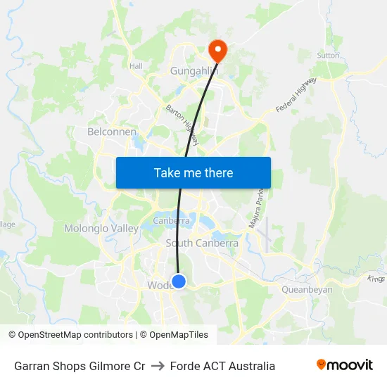 Garran Shops Gilmore Cr to Forde ACT Australia map