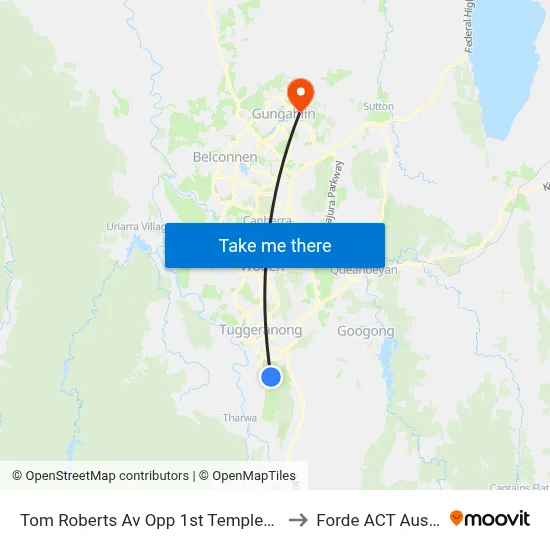 Tom Roberts Av Opp 1st Templestowe Av to Forde ACT Australia map