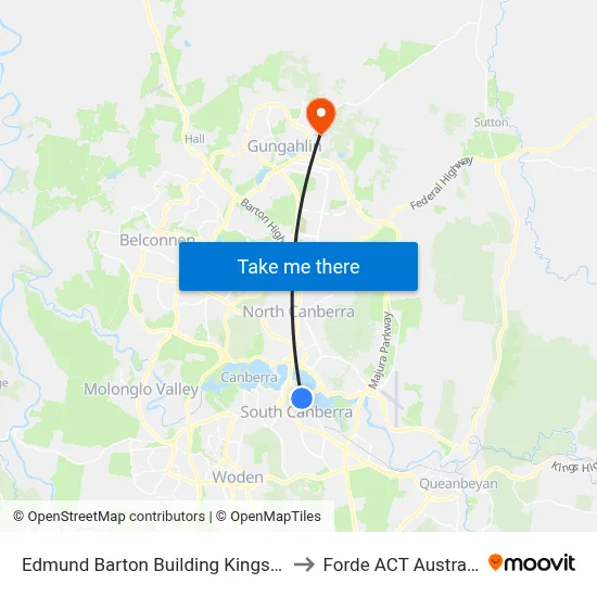 Edmund Barton Building Kings Av to Forde ACT Australia map