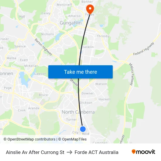 Ainslie Av After Currong St to Forde ACT Australia map